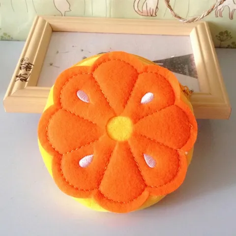Cartoon Fruit Pluche Portemonnee Kleine Geborduurde Ritszakje Watermeloen Aardbei Oranje Ananas Vorm Zachte Mini Portefeuille Voor Dames