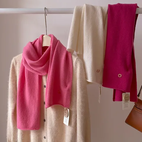 Premium Wolle Kaschmir Strickschal Für Damen Winter Warm Weich Einfarbig Vintage Lange Halswickel Damen Geschenk Zubehör