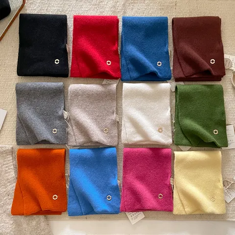 Damen Winter Kaschmir Strickschal Warm Einfarbig Halswärmer Elegant Weich Strick Kreuzwickel Mode Pendeln Schal