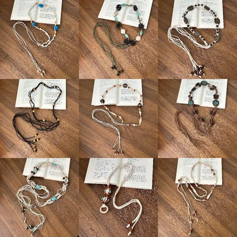 Bohemian Braided Beaded Waist Chain For Women Ethnic Retro Tassel Belt Handmade Leather Cord Belt Body Jewelry Accessory
