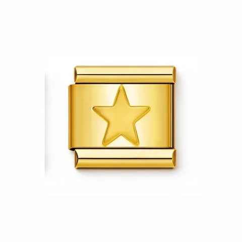 DIY Stainless Steel Italian Charm Links For Bracelet Jewelry Making Yin Yang Star Heart Pattern Gold Silver Plated Jewelry Components
