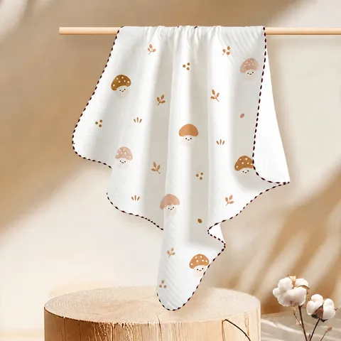 Coperta Fasce per Neonati Classe A in Puro Cotone Morbida Traspirante Copertina Ricezione Simpatica Stampa Animali Cartoni Animati Sottile Sacco Nanna per Uso Quotidiano
