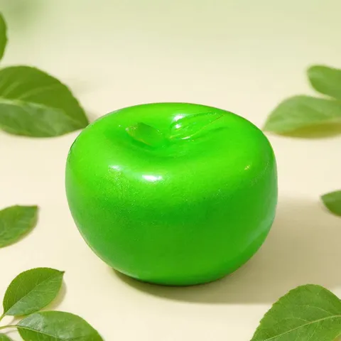 Simulation Pomme Slushy Squishy Jouet Antistress Doux TPR Vert Rouge Rose Fruit Jouet à Presser Pour Adultes Enfants Cadeau Bureau