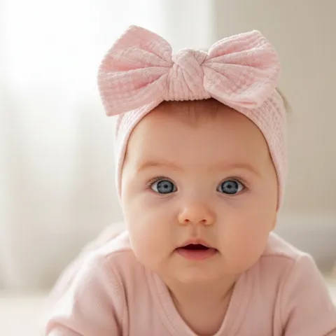 Baby Girl Summer Lace Headband Breathable Jacquard Mesh Large Bow Headwrap Newborn Photography Prop Princess Infant Hair Accessory