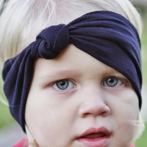 Baby Girls Soft Fabric Knot Headband Cute Elastic Solid Color Hairband For Toddler Infants Kids Headwear Accessory