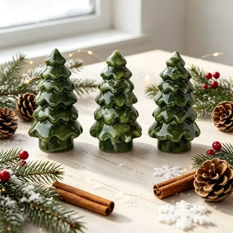 Statua di Albero di Natale in Cristallo di Giada Xiuyan Naturale Miniatura di Pino Intagliata a Mano per Casa Festa Ufficio Arredamento Regalo