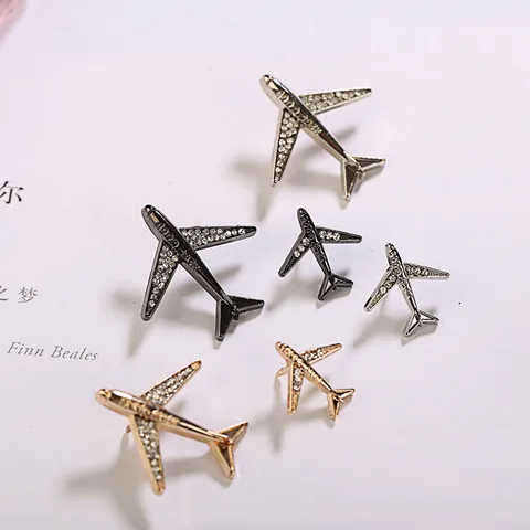 Retro Metall Flugzeugmotor Brosche Pin Für Herren Damen Industriestil Legierung Strass Flugzeug Propeller Anzug Reversnadel Schmuck