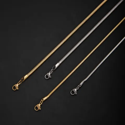 Bracciale a Catena Serpente in Acciaio Inossidabile di Moda Unisex Hip Hop Streetwear Geometrico Catena in Metallo Gioielli Regalo