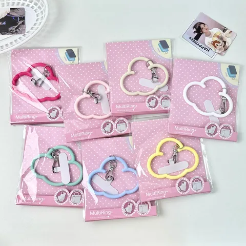 Universal Silicone Cloud Hand Strap Phone Lanyard Bracelet Anti-Drop Mobile Phone Charm Keychain Strap For Women Girls