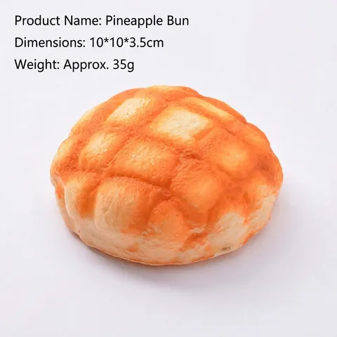 Realistic PU Simulation Bread Model Slow Rising Scented Butter Stick Pineapple Bun Croissant Photography Prop Bakery Decor Toy