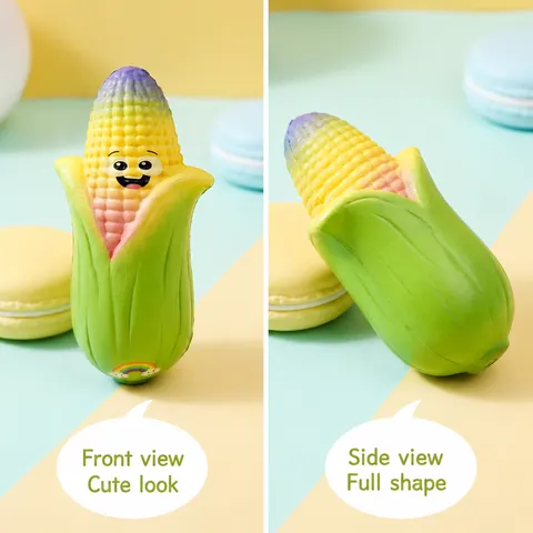 Simulatie Maïs Squishy Speelgoed Langzame Rebound PU-schuim Lachend Gezicht Stressverlichting Speelgoed Voor Huis Kantoor