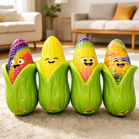 Simulatie Maïs Squishy Speelgoed Langzame Rebound PU-schuim Lachend Gezicht Stressverlichting Speelgoed Voor Huis Kantoor