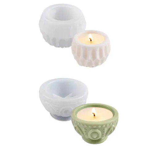 Vintage Relief Bowl Silicone Mold For DIY Candle Making Resin Casting Succulent Plant Pot Concrete Plaster Craft Mold