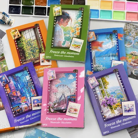 Etori Life Freeze The Moment Series Vintage Japanese Watercolor Material Paper Scrapbooking Decoration Paper For DIY Crafting Journaling