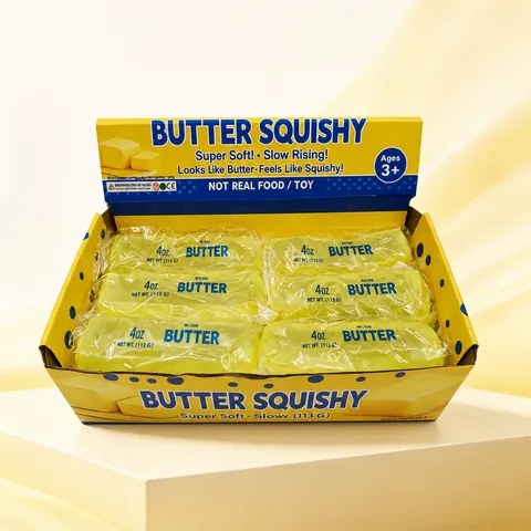 Giocattolo Antistress Squishy a Forma di Burro Realistico Morbido Cibo di Simulazione Fette di Frutta Gelatina Giocattolo Malleabile per Bambini Adulti Regalo