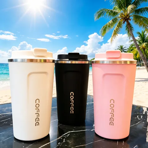 Tasse à Café Isotherme Gobelet de Voyage en Acier Inoxydable Avec Affichage de Température Intelligent Pour Voiture Bureau