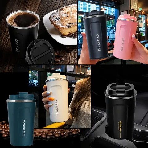 Tasse à Café Isotherme Gobelet de Voyage en Acier Inoxydable Avec Affichage de Température Intelligent Pour Voiture Bureau