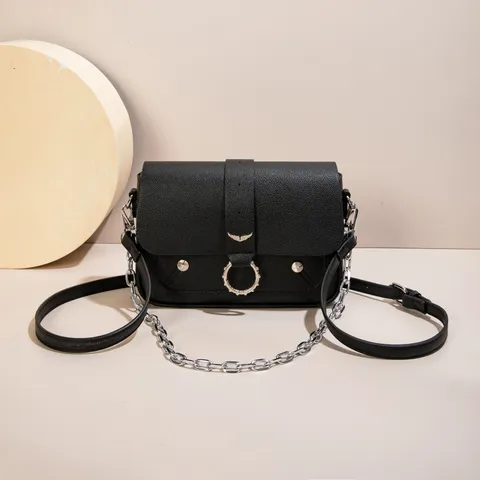 Women Vintage PU Leather Shoulder Bag Classic Rivet Chain Crossbody Small Square Bag Simple Solid Color Everyday Fashion Messenger Bag