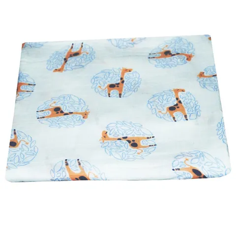 Neugeborenes Muslin Bambusfaser Puckdecke Weiche Gaze Baby Badetuch Cartoon Tiermuster Säugling Empfangstuch Für Sommer Frühling