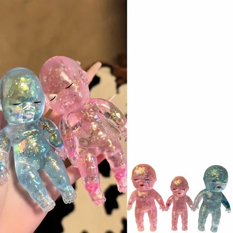 Muñeca de Bebé Fea Linda Squishy Purpurina Maltosa Juguete de Alivio del Estrés de Rebote Lento para Niños Adultos Oficina Regalo