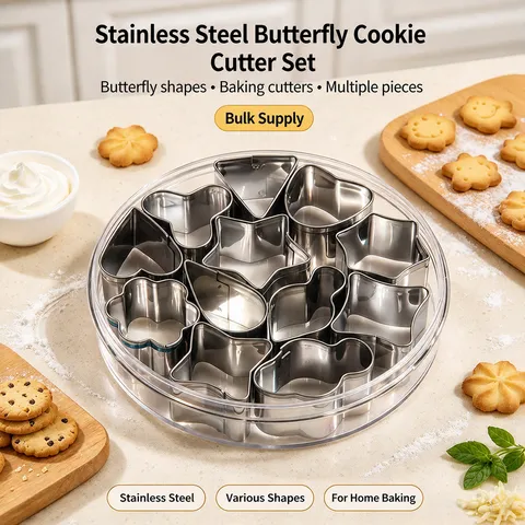 Stainless Steel Cookie Cutter Animal Butterfly Geometric Shapes Baking Mold Metal Biscuit Pastry Kitchen Tools