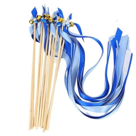 Baguettes de Ruban Avec Clochettes Baguettes de Fée en Tige de Fibre pour Décoration Mariage Fête Graduation Célébration Accessoires