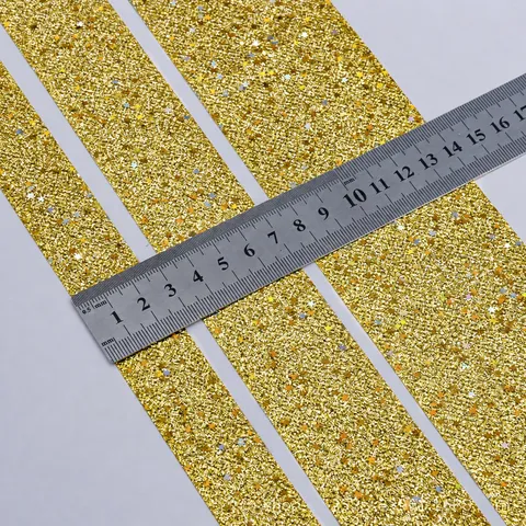 Glitter Star Sequin Ribbon For Christmas Gift Wrapping Party Decoration DIY Bow Polyester Metallic Ribbons Volume