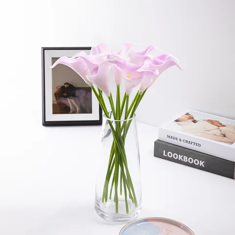 Künstliche Calla Lilie Real Touch Kunstblumen PU Mini Einzelner Stiel Nordisch Blumendekoration Für Hochzeit Heim Deko