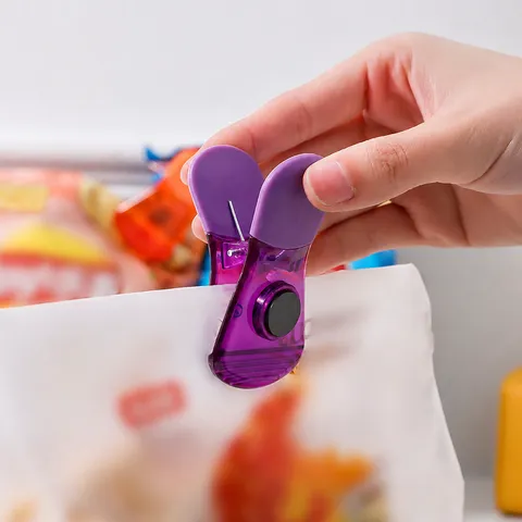 Magnetische Koelkastclips Voor Voedselopslag Plastic Afdichtclips Set Vochtbestendig Keuken Snack Bag Sealer 6 Stuks