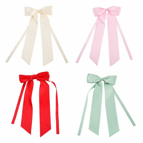 Lazo de Cinta Estilo Ballet Dulce Con Cintas Largas Cinta de Raso de Doble Cara para Ropa Bricolage Accesorios para el Cabello Decoración