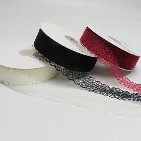 Lace Ribbon For Flower Packaging Gift Wrapping Wedding Party Decoration Polyester Floral Hollow Design Ribbon Spool DIY Crafts