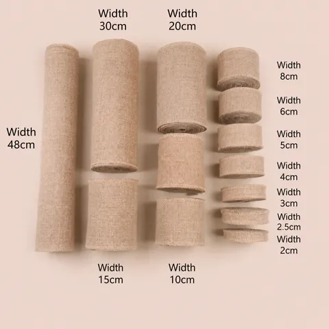 Natürlicher Jutestoff Sackleinenband Gewebtes Hessisches Tuch Für DIY Handwerk Tischdecke Dekoration Haustier Kratzbaum Wickel Öko Material
