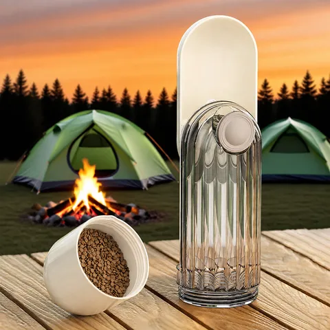 Bouteille Multifonctionnelle Portable Eau Nourriture Animaux Distributeur Eau Chien Extérieur Voyage Avec Gamelle