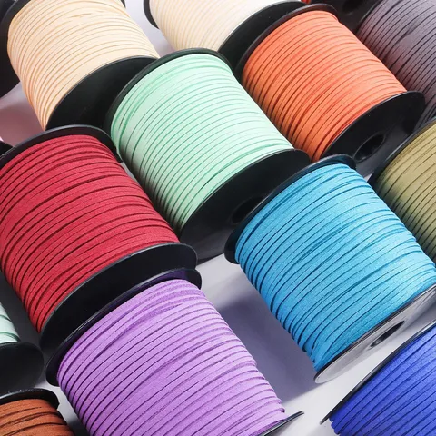 Wildlederimitat-Schnur Koreanische Samt-Lederschnur Für DIY-Schmuckherstellung Geflochtenes Armband Geschenkverpackung Dekorative Spulenschnur