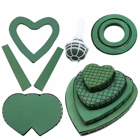 Wedding Car Floral Foam Tray With Suction Cup Heart Shape V-Shape LOVE Shape Flower Arrangement Base For Wedding Party Decoration