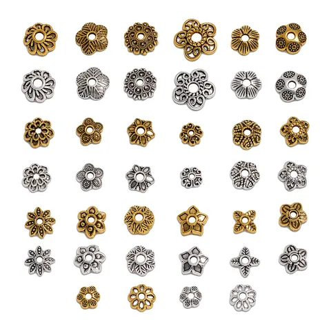 DIY Vintage Zinc Alloy Flower Bead Caps Spacer Beads Jewelry Making Accessories For Bracelet Necklace Beading Materials