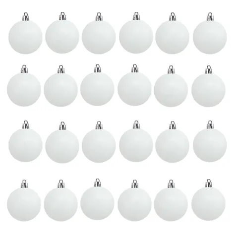 DIY Weiße Weihnachtskugeln 24er-Pack Kleine Matte Christbaumschmuck Kunststoff Blanko Kugeln Für Festliche Bastelarbeiten
