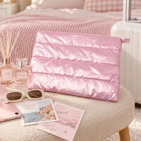Funda Acolchada para Portátil de 14 Pulgadas para Mujer Negocios Impermeable Resistente a Golpes Bolsa Interior Rosa Delgada