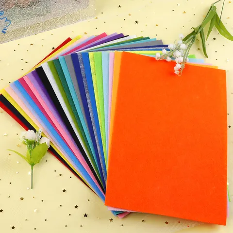 Thickened Non-Woven Fabric Sheets For DIY Crafting Multi Color Felt Fabric Material For Handmade Projects Art Supplies School Craft Fabric Pack