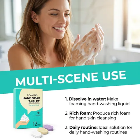 Foaming Hand Soap Tablets Variety Pack Eco Friendly Cleaning Tablets For Home Travel Office Portable Hand Wash Soap Tablets
