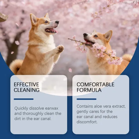 Pet Ear Cleaner Solution For Dogs And Cats Gentle Deodorizing Ear Wash To Remove Ear Mites And Wax Buildup With Plant Extracts Pet Ear Care Drops