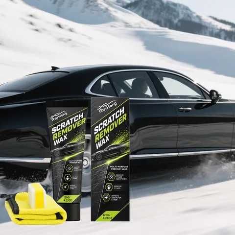 Auto Krassen Verwijderaar Wax Polijstpasta Voor Lak Reparatie Oxidatielaag Reiniger Onderhoudsset Met Spons En Handdoek