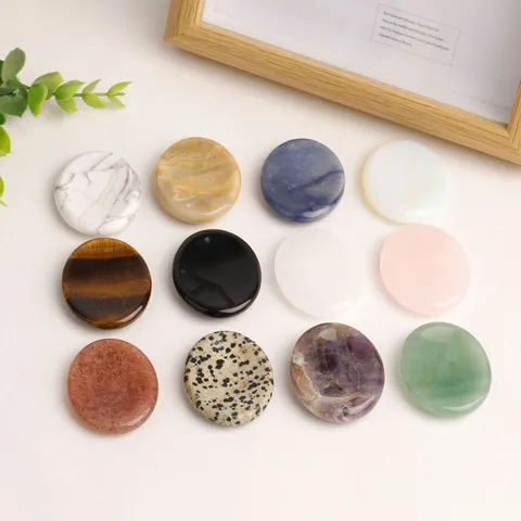 Natuurlijke Kristal Zorgensteen Ovaal Gepolijste Palmsteen Genezende Energie Massage Gua Sha Steen Voor Stressvermindering Home Decor