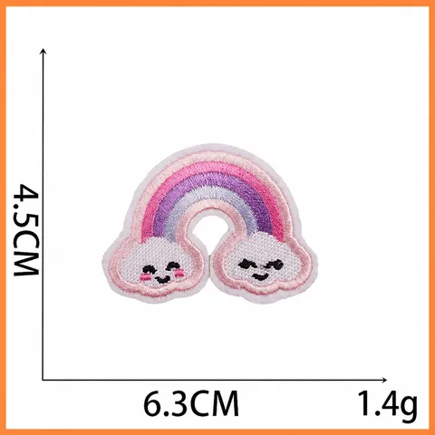 Toppa Ricamata Nuvola Arcobaleno Patch in Paillettes Cartoni Animati Da Stirare Per Abbigliamento Decorazione Fai Da Te Accessori Applique Unicorno Ricamati