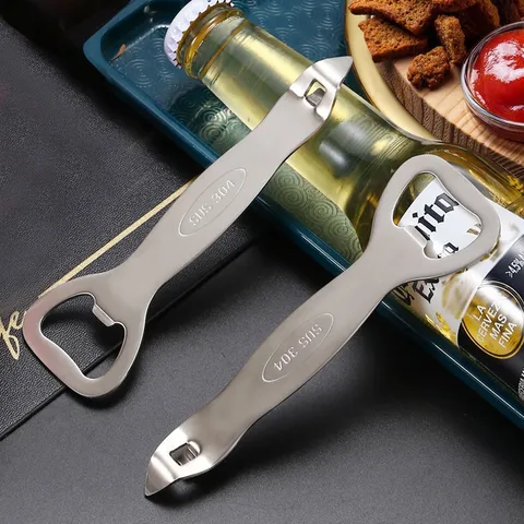 304 Roestvrijstalen Flesopener Spiegelpolijsten Multifunctionele Bier Soda Dekselopener Bar Keuken Draagbaar Handgereedschap