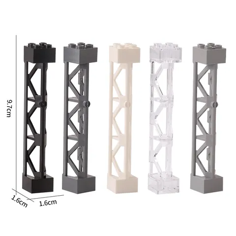 DIY Building Block Accessories Small Particle Truss Pillar Pillar Support Parts ABS Plastic Construction Toy Components For Creative Assembly