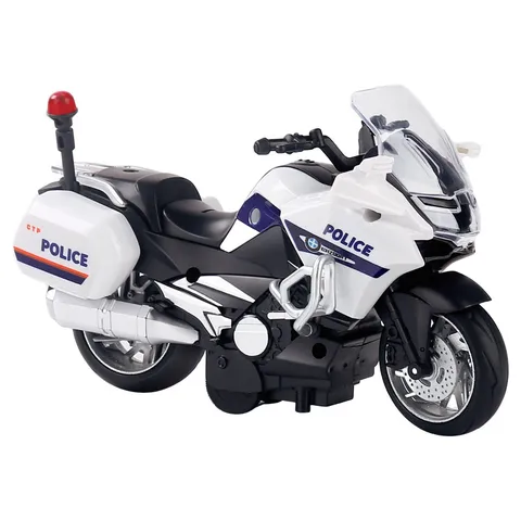 Simulation Police Motorcycle Model Toy For Kids Inertia Sliding Toy Vehicle With Light And Sound Sensory Enlightenment Motorcycle Ornament