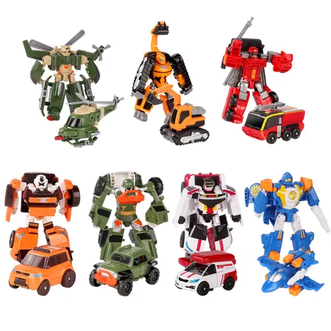 Kids Transforming Robot Toy Inertia Sliding Car Model Manual Transformation Two Forms Plastic Educational Action Figure Toy Gift
