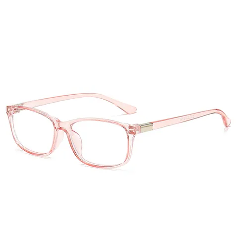 Anti-Blaulicht-Brille Retro Quadratischer Rahmen PC Optische Brillen Für Damen Herren Transparent Rosa Schwarz Blau Stilvolle Klare Gläser Brille