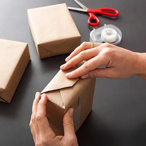 Biodegradable Brown Kraft Paper Roll Eco Friendly Wrapping Material For Gift Box Bouquet Packaging Protective Paper